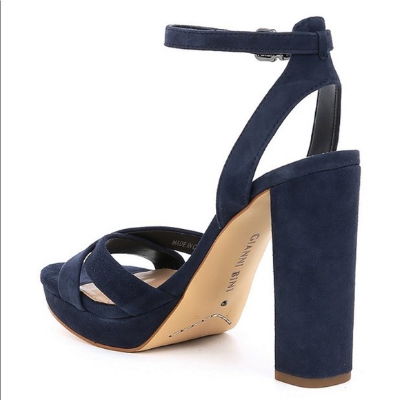 Gianni Bini Suede Navy Blue Sandal *NEW* - Picture 6 of 7